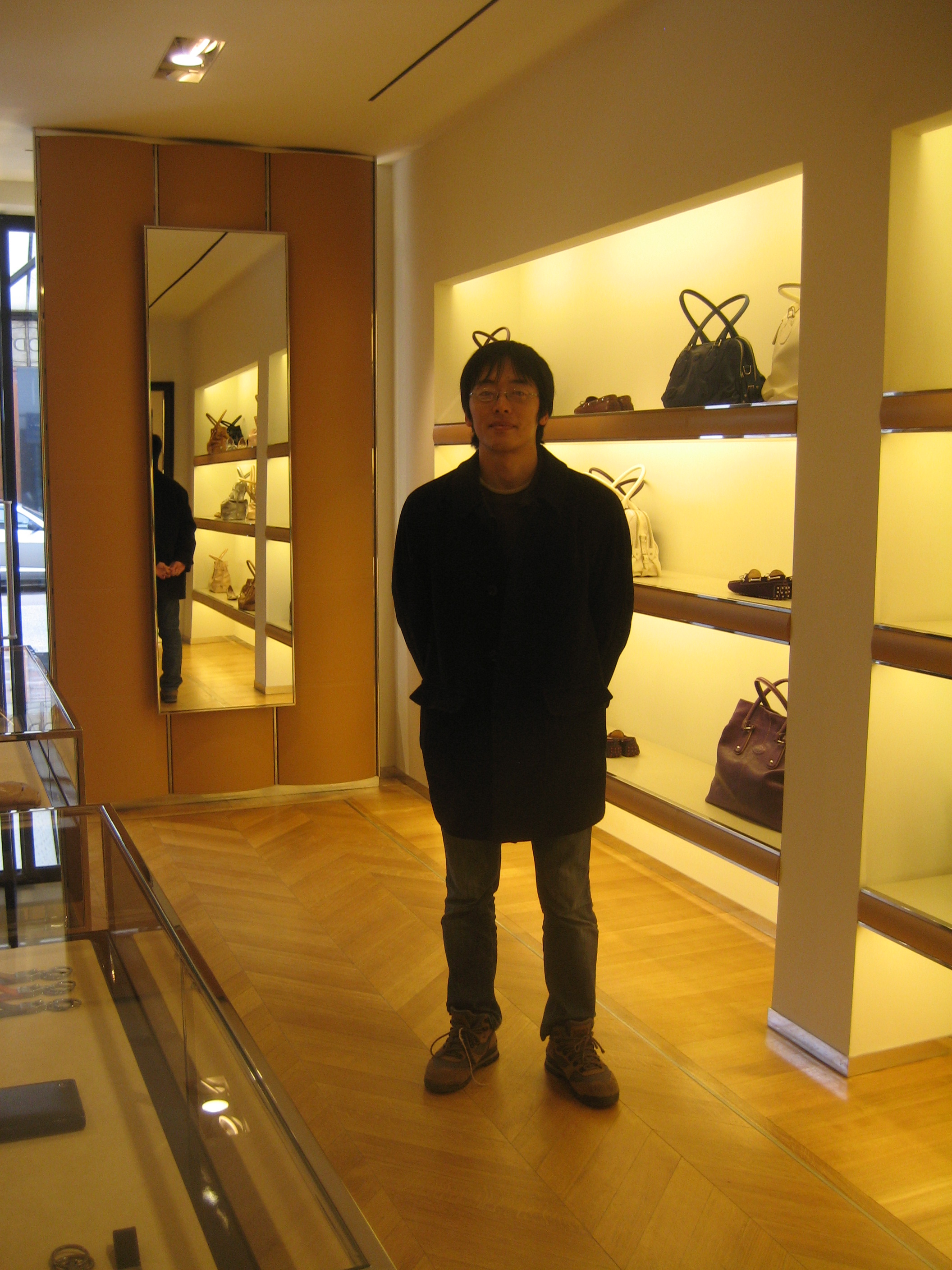 myself at TOD'S in amsterdam